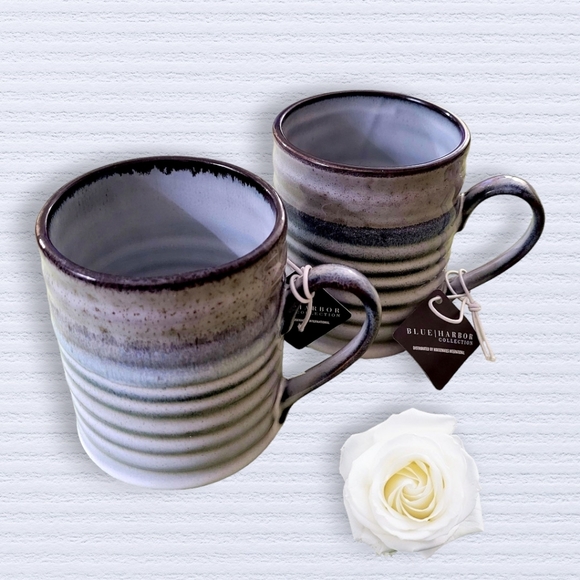 🆕️ Reactive Glaze Striped 18oz Mugs - NWT - Picture 3 of 8